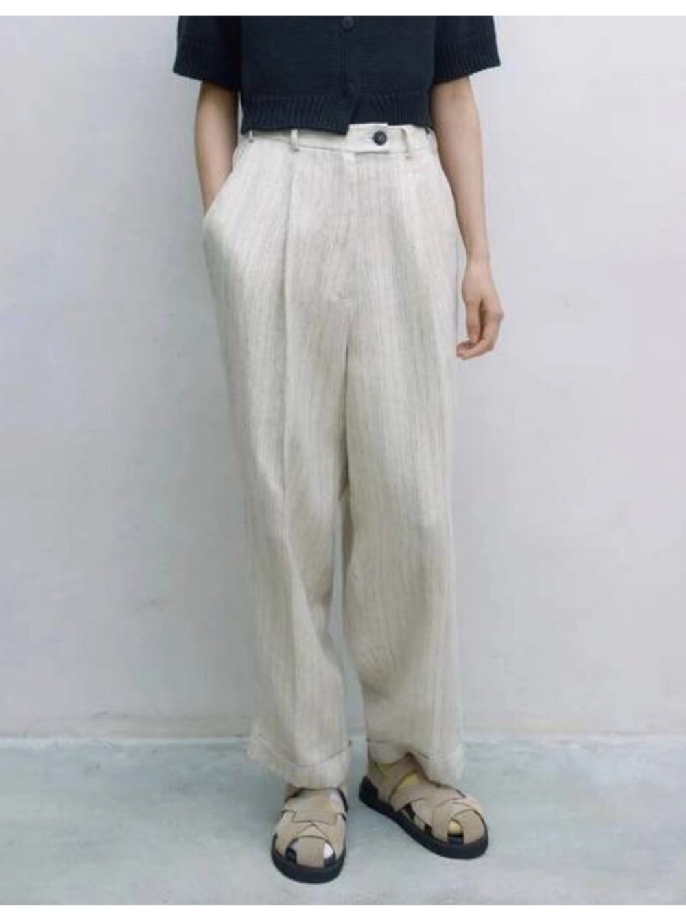 Cordera slub linen masculine pants O/S